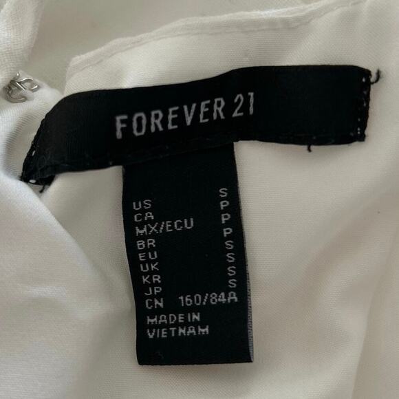 Forever 21 Women Sleeveless Linen Cotton Mini Dress Beach Vacation Summer Small - Picture 4 of 9